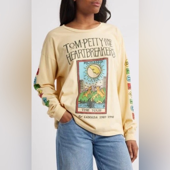 Daydreamer Tops - NWOT Daydreamer Tom Petty Strange Behavior Long Sleeve Cotton Graphic Tee Sz S
